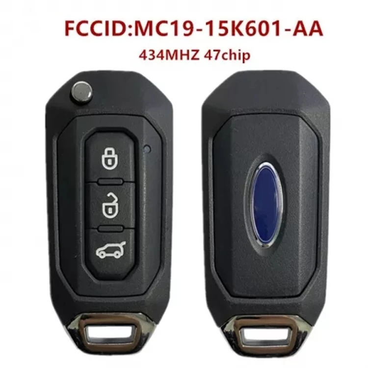 

OEM 3 button car key for Ford MC19-15K601-AA 434MHZ 47 chip