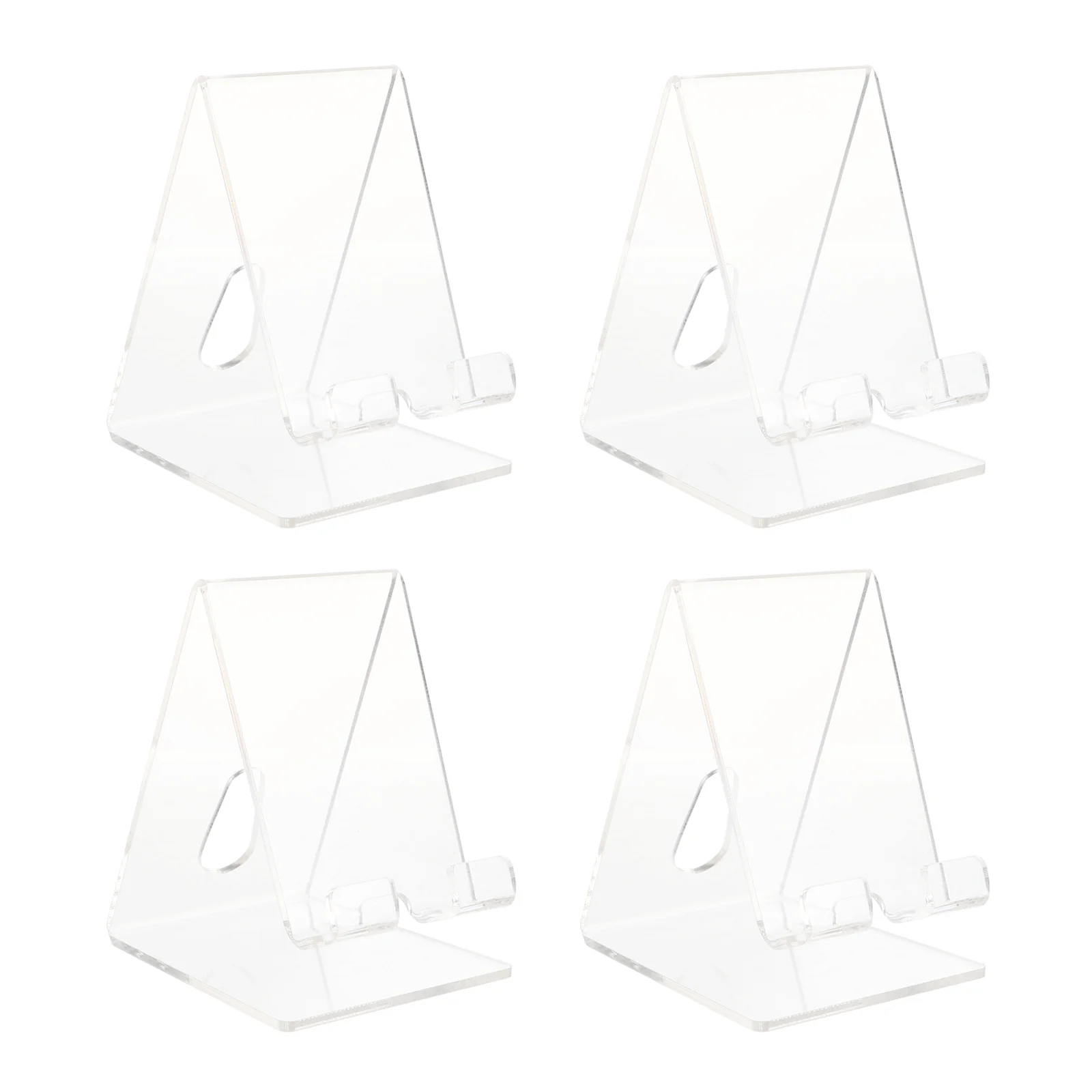 

4pcs Cellphone Stands Acrylic Mobile Phone Display Rack Mobile Phone Holder Mobile Phone Bracket for Showcase Countertop