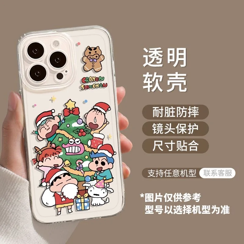 Чехол для телефона с рождественскими мелками Shins-Chans Tecno Spark Go 30C 10 Camon 30 20 19 Pova 6 5 4 Pro