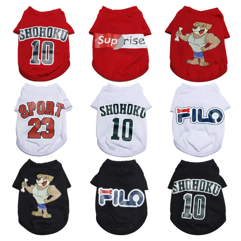 

summer pet small dog and cat print vest pet supplies cartoon clothing vest