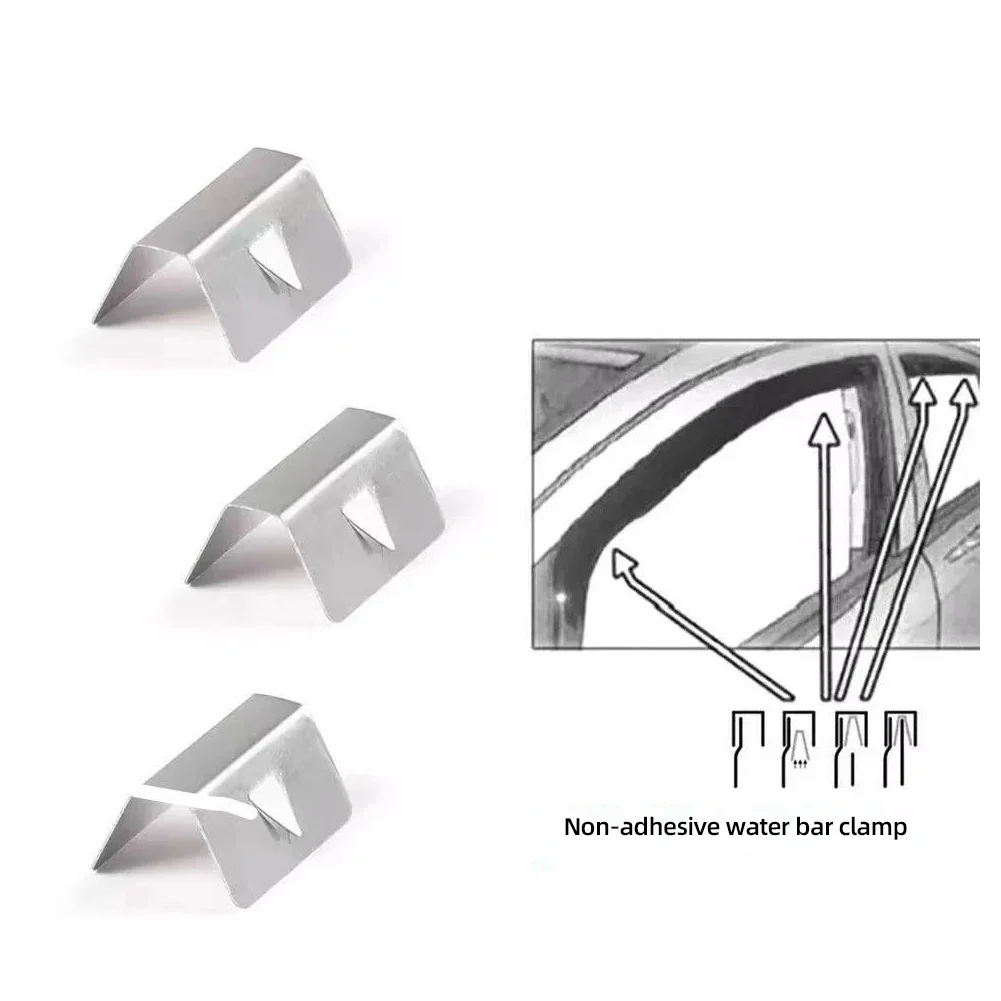 10 шт. автомобильные зажимы для защиты от ветра и дождя из нержавеющей стали