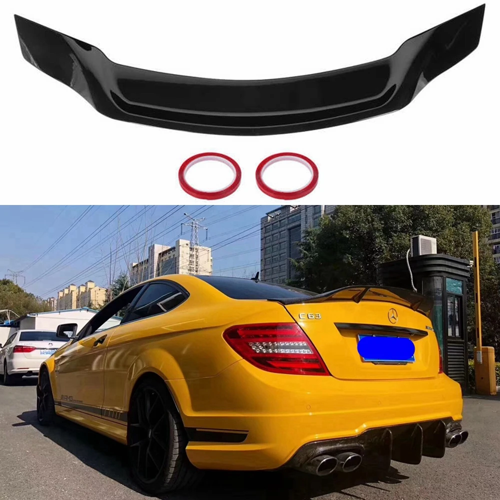 Глянцевый черный спойлер для багажника утиного ключа подходит Mercedes-Benz C-Class W204