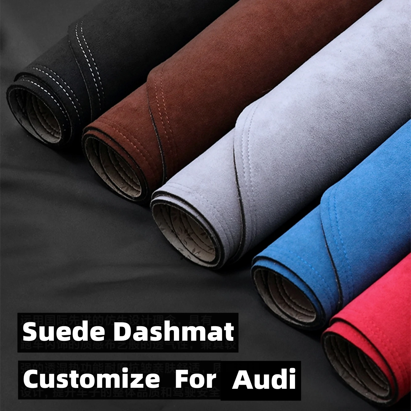 

Car-styling Suede Leather Dashmat Dashboard Cover Dash Mat Accessory For Audi TT TTS MK3 RS 4K 8K FV9 FV3 2015-2022 2016 2017
