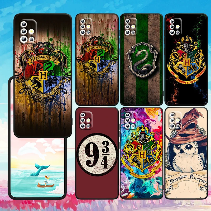 

Logo Art Potters Wand Harries For Samsung A73 A72 A71 A53 A52 A51 A42 A33 A32 A23 A22 A21S A13 A04 A04S A03 5G Black Phone Case