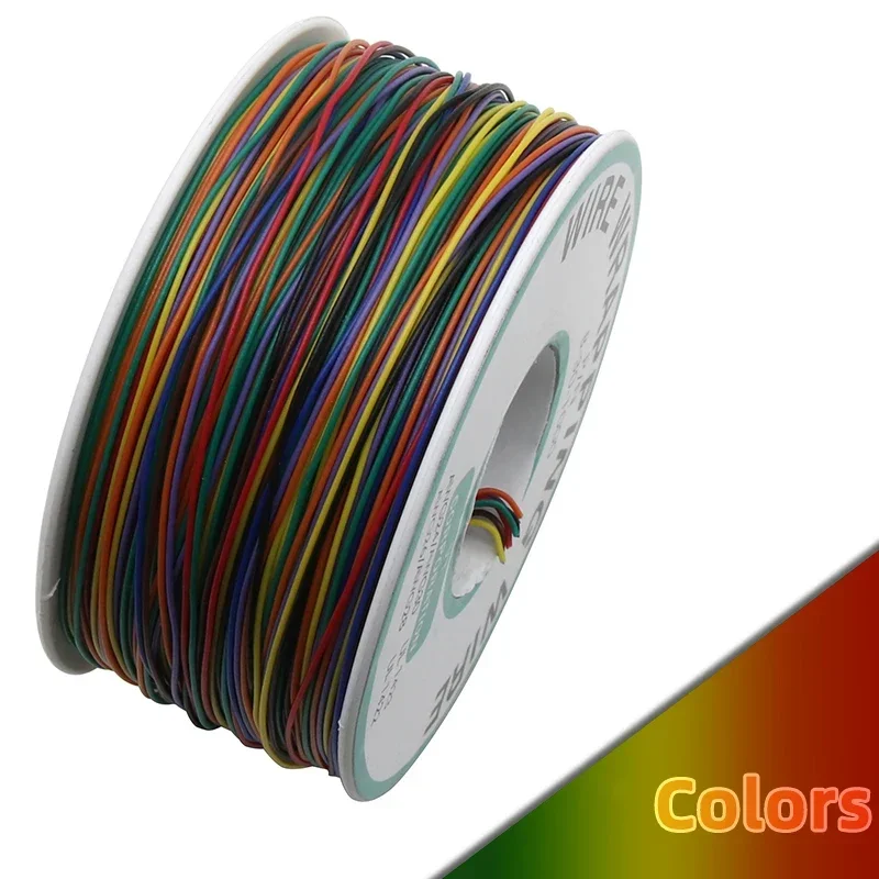 

250 м/рулон 30AWG UL1423 цветной изоляционный кабель медный сердечник тестовая упаковочная проволока луженная медная печатная плата твердая проволока