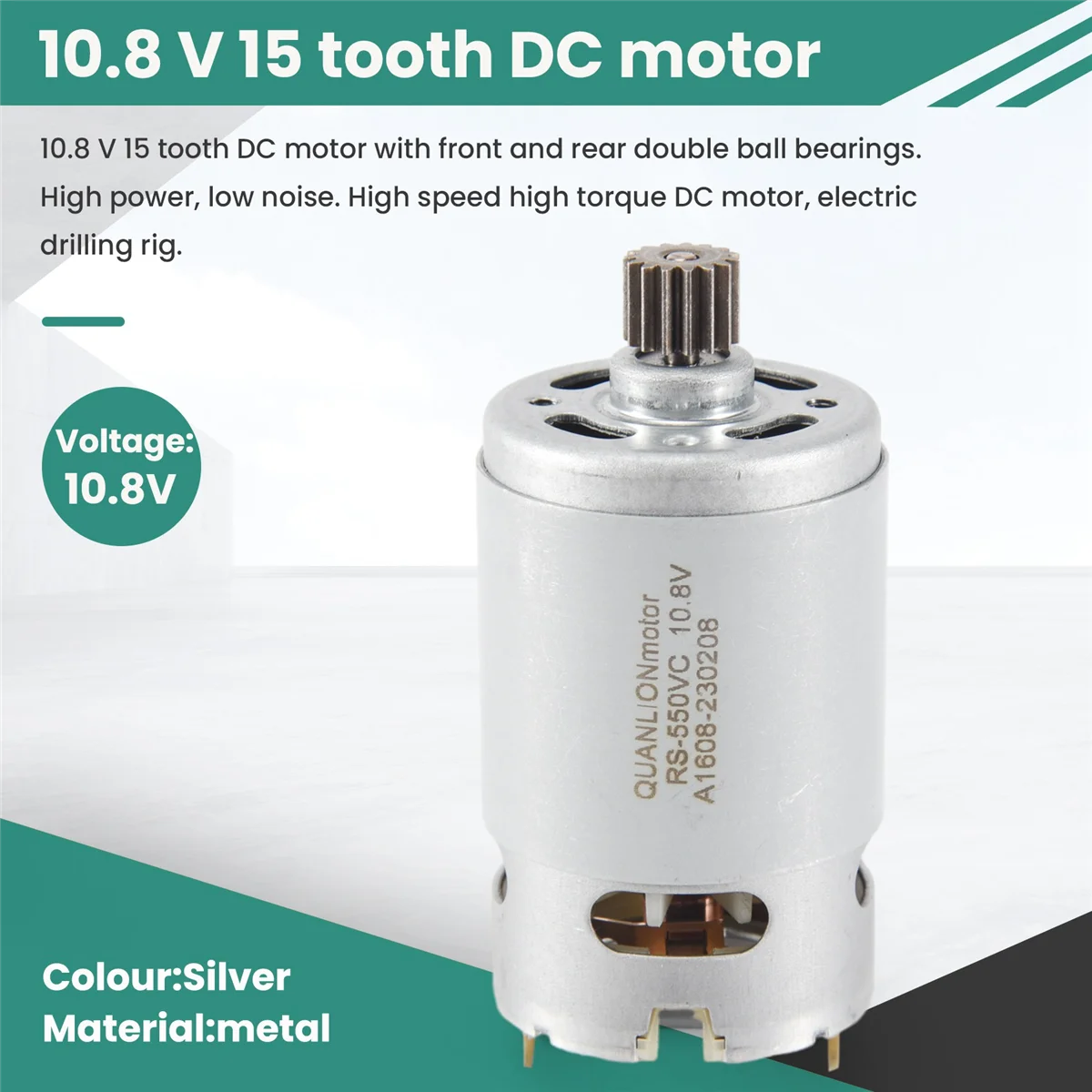 Двигатель постоянного тока с 15 зубьями 10 8 В (KV3SFN-8520SF-WR) для BOSCH GSR1080-2-LI 3601JE2000/EU