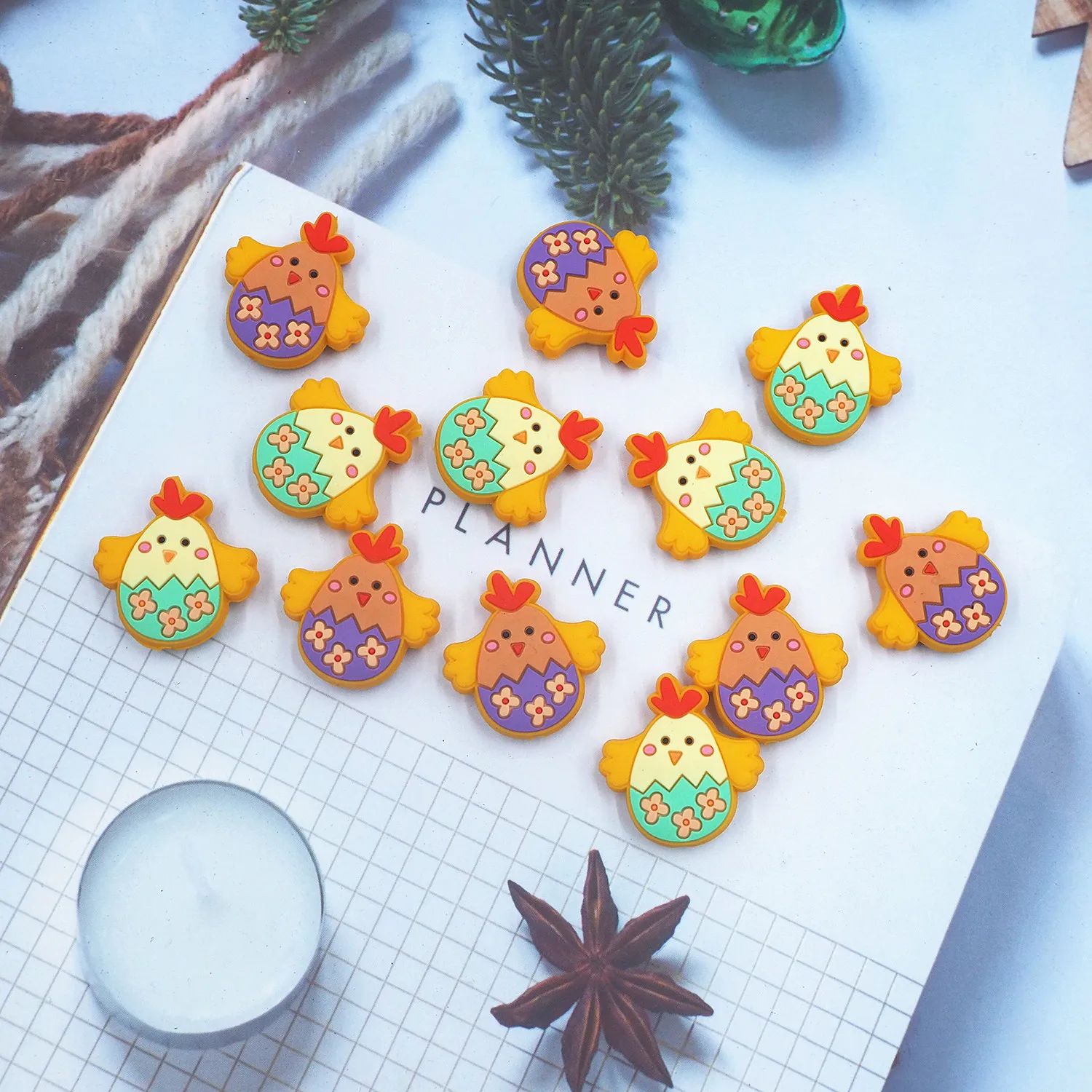 

50 шт., силиконовые бусины Chenkai в виде пасхальных яиц