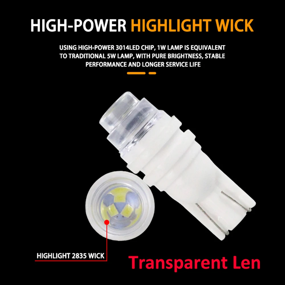 500X 24V 12V W5W T10 2835 3SMD фотокерамические линзы для торта флэш-лампы 194 168 боковой