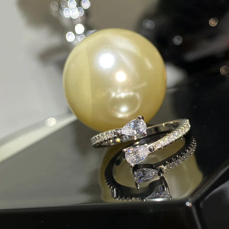 MDLFES маленькое красное кольцо принцессы в стиле муассанита покрытое золотом для