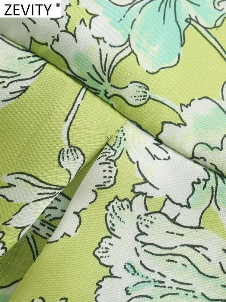 Женская винтажная атласная блузка Zevity с принтом пейсли и цветов Офисная