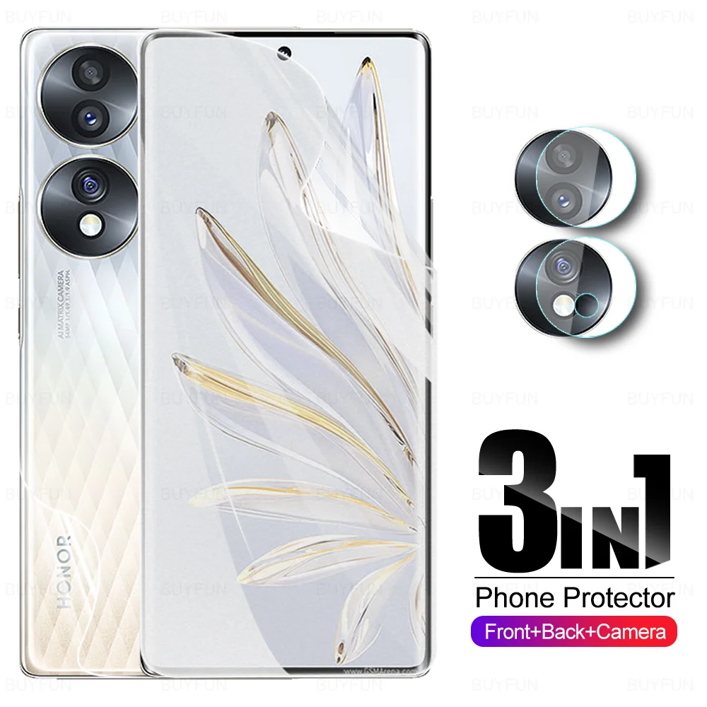 

3-в-1 объектив камеры мягкое стекло для Honor 70 Передняя Матовая Гидрогелевая Защита экрана для 50 Lite Honor70 Honor50 lite задняя мягкая пленка