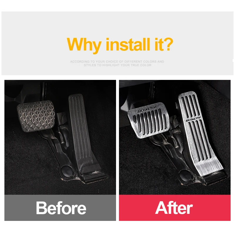 Фонарь педали топливного тормоза нескользящая накладка аксессуары для Mazda 3 BP Axela