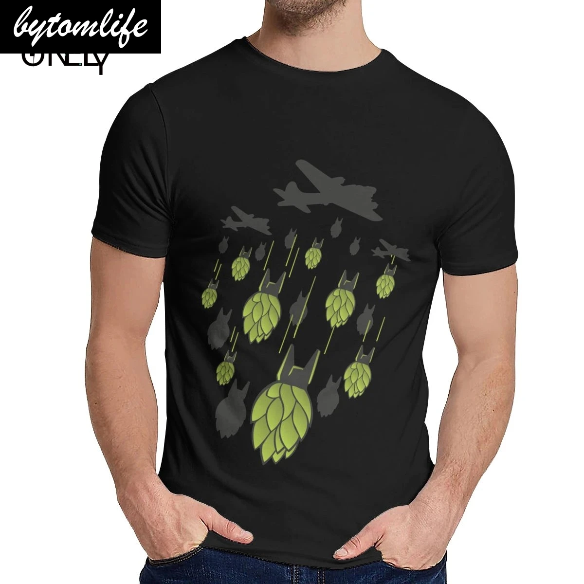 

Unisex T-shirt Hop Bomber Craft Beer 100% Cotton Fashionable Round Neck Cartoon Design T Shirt