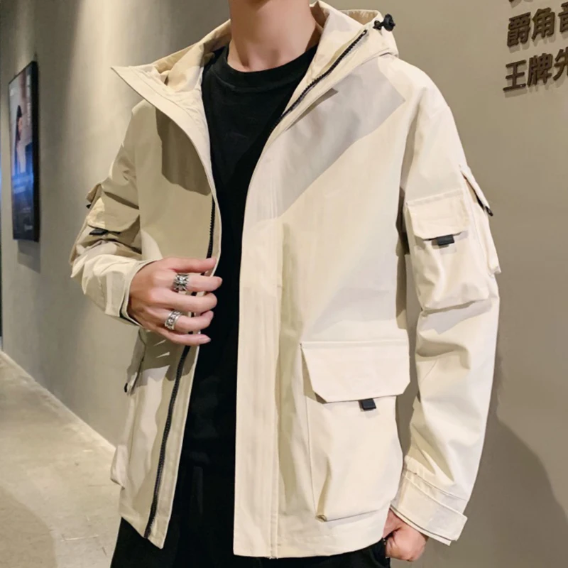 

Men's Cargo Coat Spring and Autumn Korean Version of Versatile Baseball Clothes Bomber Jacket