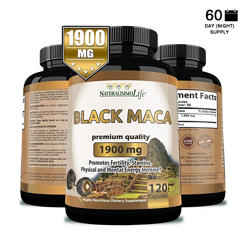 

Maca Root Capsules - Supports Natural Health, Energy, Performance and Mood, Improves Blood Flow