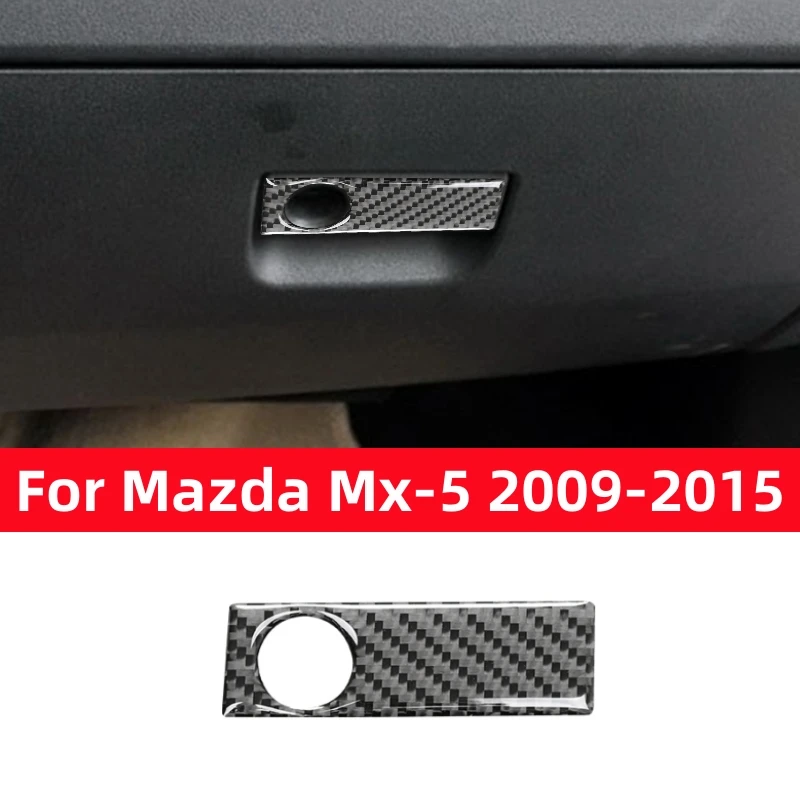 

For Mazda MX-5 MX5 Miata NC 2009-2015 Carbon Fiber modification Glove Box Handle Cover Sticker Co-pilot Interior Car Accessories