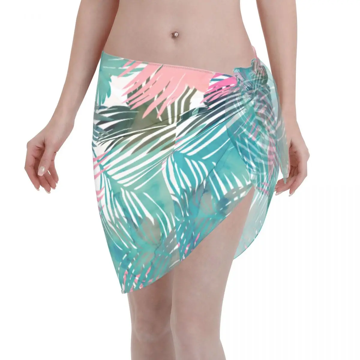

Jungle Short Sarongs Swimsuit Coverups Women Leave Leaf Sexy Beach Dress Bikini Cover-Up Sarong