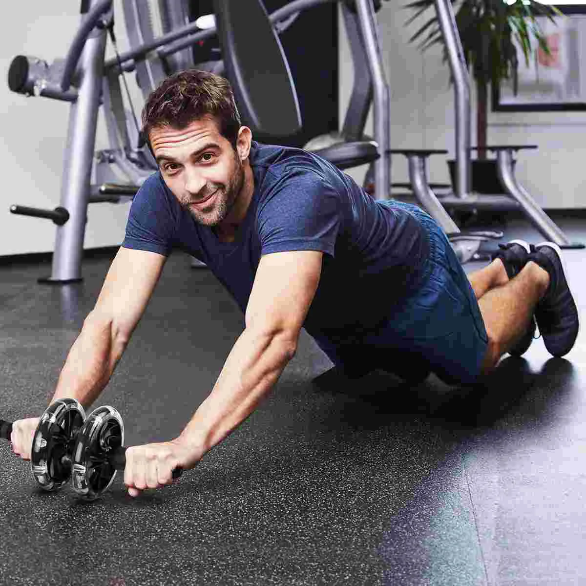 MOVTOTOP Комплект тренажера для брюшного пресса AB с колесными роликами веревкой