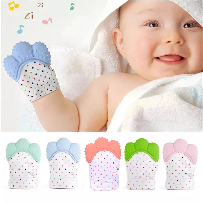 

Silicone Baby Teether Pacifier Gloves Teething Mittens Newborn Chewable Nursing Teether Infant BPA Free Soft Sucking Fingers Toy