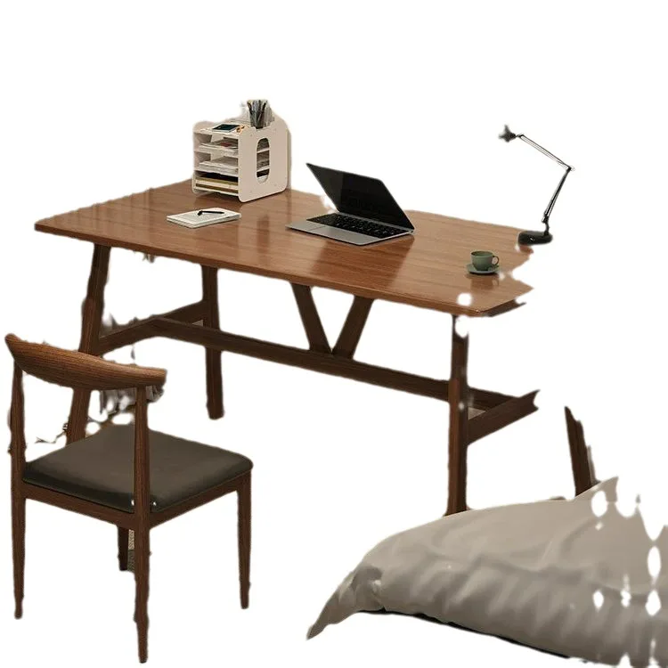 Настольный учебный стол с ящиками и круглой тумбочкой