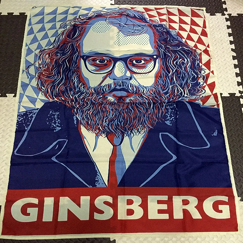 

Allen Ginsberg Rock Band Four Holes Banners Wall Flags Tapestry Cloth Art Bar Cafe Hotel Theme Background Decor