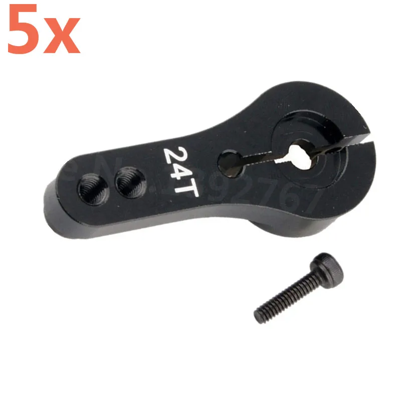 5 шт./лот CNC алюминиевый Серводвигатель Arm Horn 24T AL Alloy для 1/8 1/10 RC Car Torque Pro Standard Servo