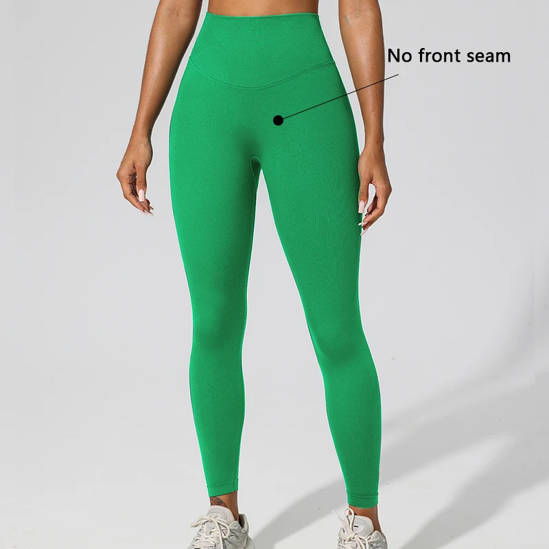 Женские бесшовные леггинсы с высокой талией