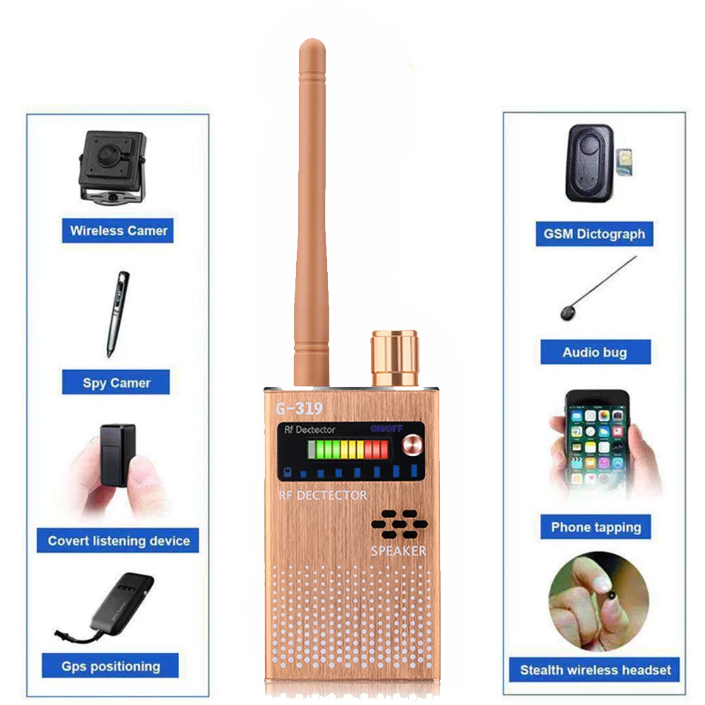 anti spy bug wireless rf gps location signal device finder privacy protect detector gsm bug tracker spy camera hidden detector free global shipping