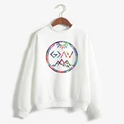 Женский свитшот с круглым вырезом, с капюшоном