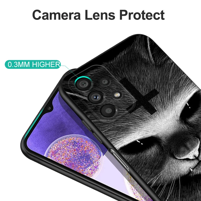 Черный чехол из ТПУ для Samsung Galaxy A03 SM-A035 Core A03S A13 A23 LTE A33 A53 A73 4G 5G satolic skull