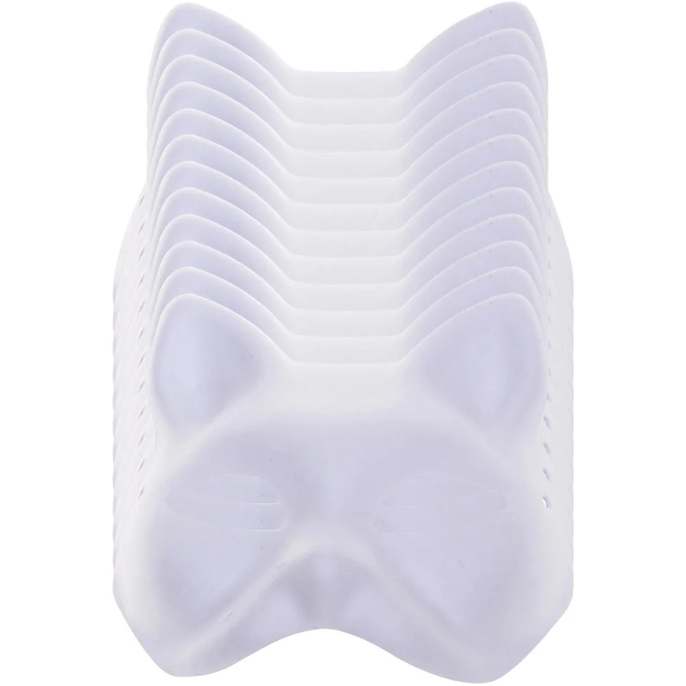 

12 Pcs Masquerade Mask Costume Headgear Mask Masquerade Accessories Blank Mask Half Cat Mask Blank Craft Blanks Kid Mask