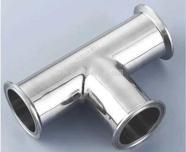 

Free shipping 1.5'' 38mm Sanitary Tri Clamp 3 Way Tee 304 Stainless Steel Sanitary Ferrule Tee Connector Pipe Fitting 1.5
