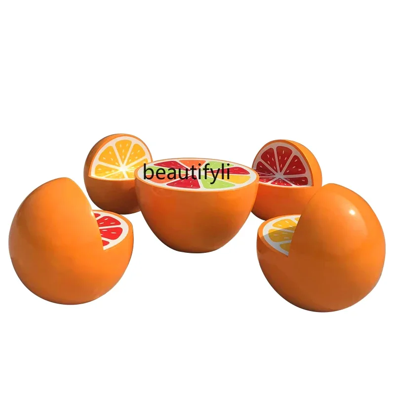 Комбинация оранжевых и цветов из стеклопластика для парка развлечений торговых