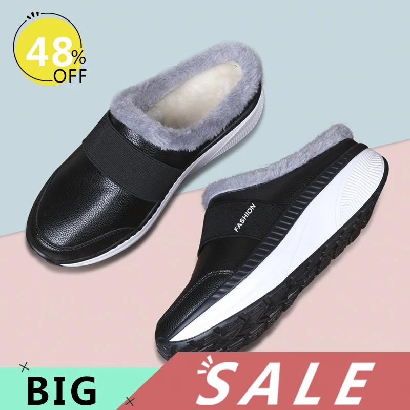 

Женские бархатные шлепанцы, теплые, хлопковые, водонепроницаемые, для прогулок, ортопедическая обувь для диабетиков