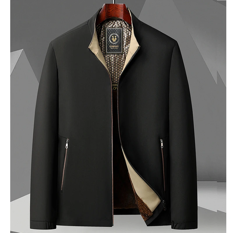 Повседневные флисовые теплые зимние куртки для мужчин деловые пиджаки удобная