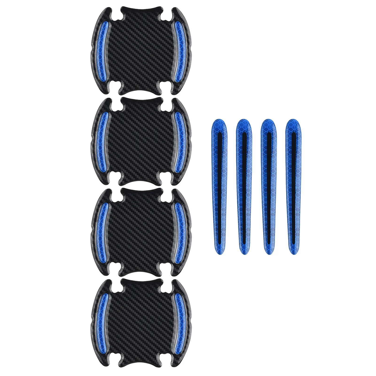 

8Pcs Car Door Reflective Stickers Night Handle Bowl Scratch Protector Guards Universal Auto Reflective Stickers