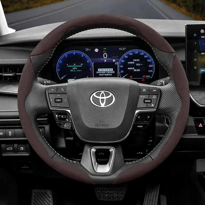 Защелкивающийся чехол на руль Toyota подходит для Yaris Chr Auris Corolla Rav4 Land Cruiser Prado 120 Hilux