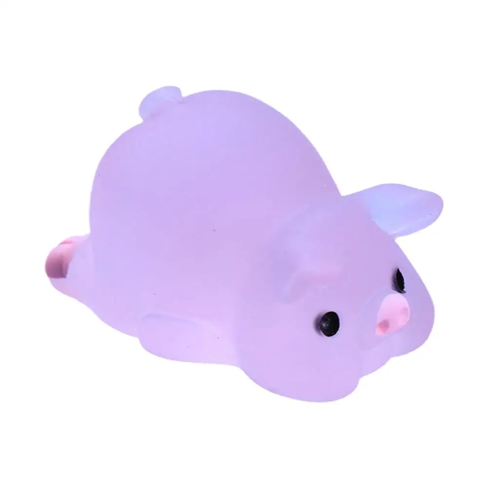 Симпатичные розовые Подвески в виде свиньи для йоги из смолы 3D светящиеся