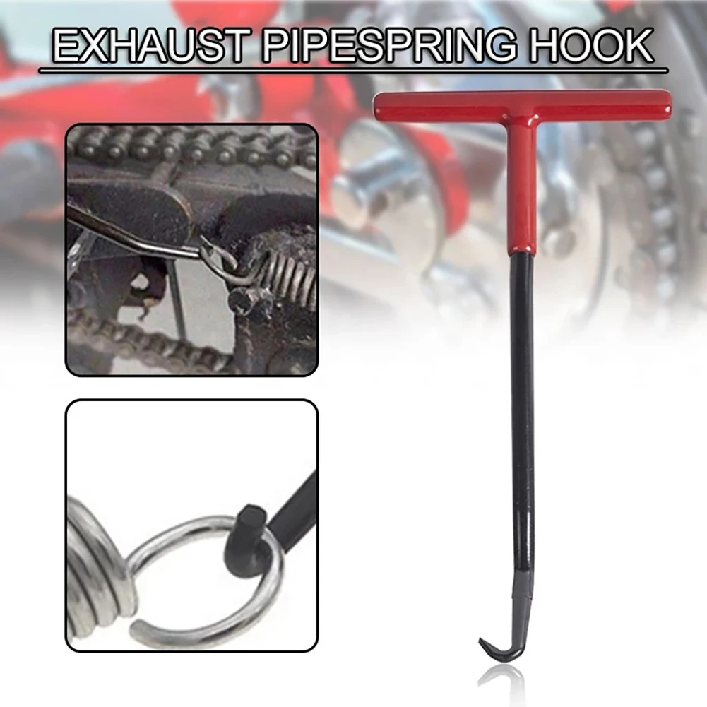 

Universal Motorbike Exhaust Pipe Springs Hook T-Handle Exhaust Pipe Spring Puller Repair Tool Motor Accessories