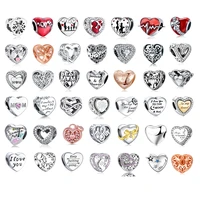 love heart series pendant charm beads for jewelry making sterling silver charm fit original pandora bracelet