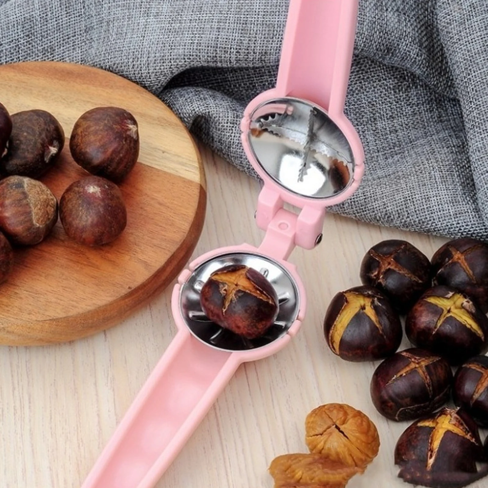 

2 in 1 Stainless Chestnut Machine Kitchen Accessories Chestnut Sheath Chestnut Cutter Chestnut Opener Chestnut Nut for Nuts