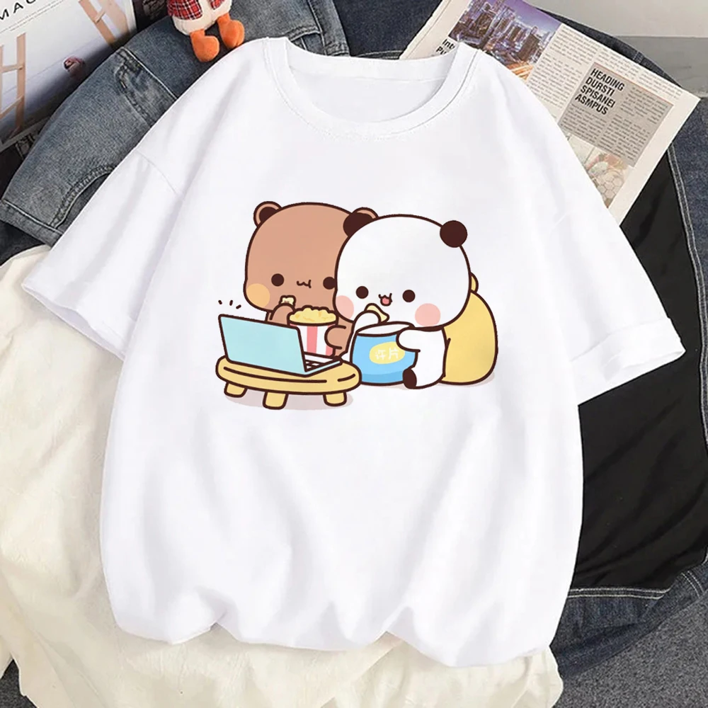 Bubu Dudu футболка Kawaii Y2k Футболка женская забавная мультяшная с коротким рукавом летняя футболка для мужчин и женщин Harajuku модная уличная одежд...