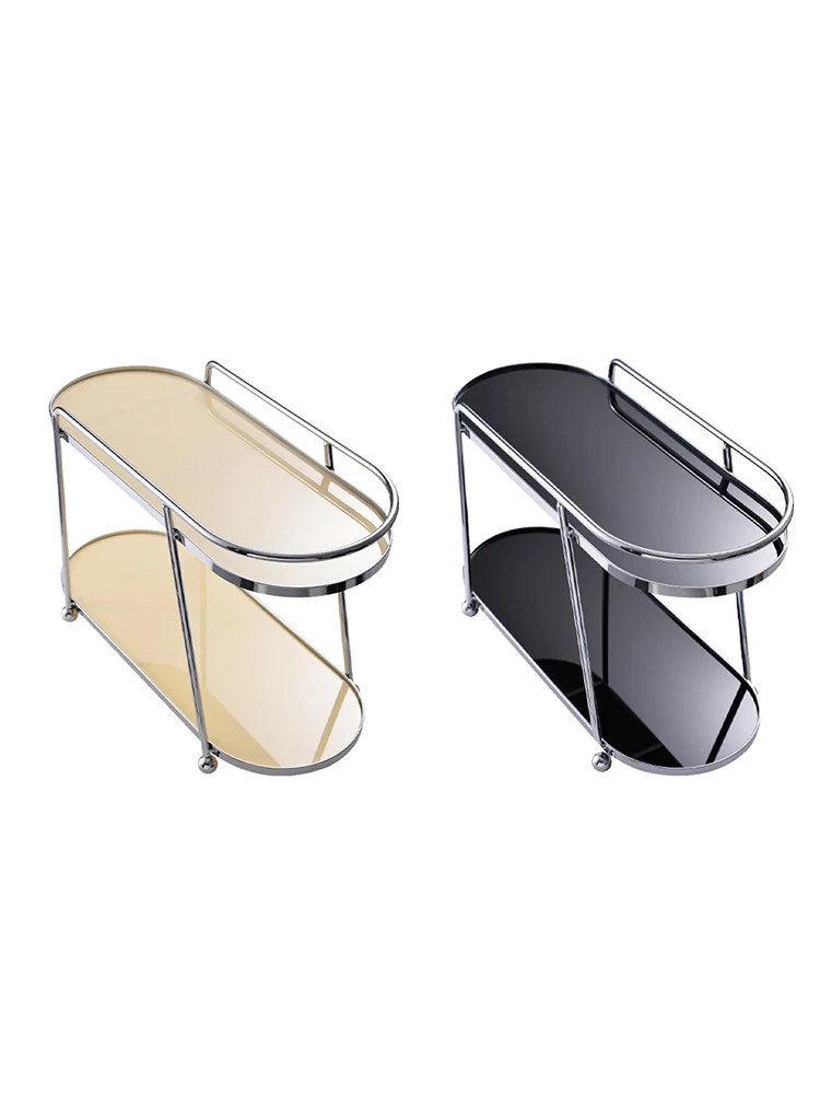 

Bathroom Countertop Organizer 2 Tier Desktop Storage Rack Metal Frame Vanity Countertop Standing Rack for Cosmetics Toiletries