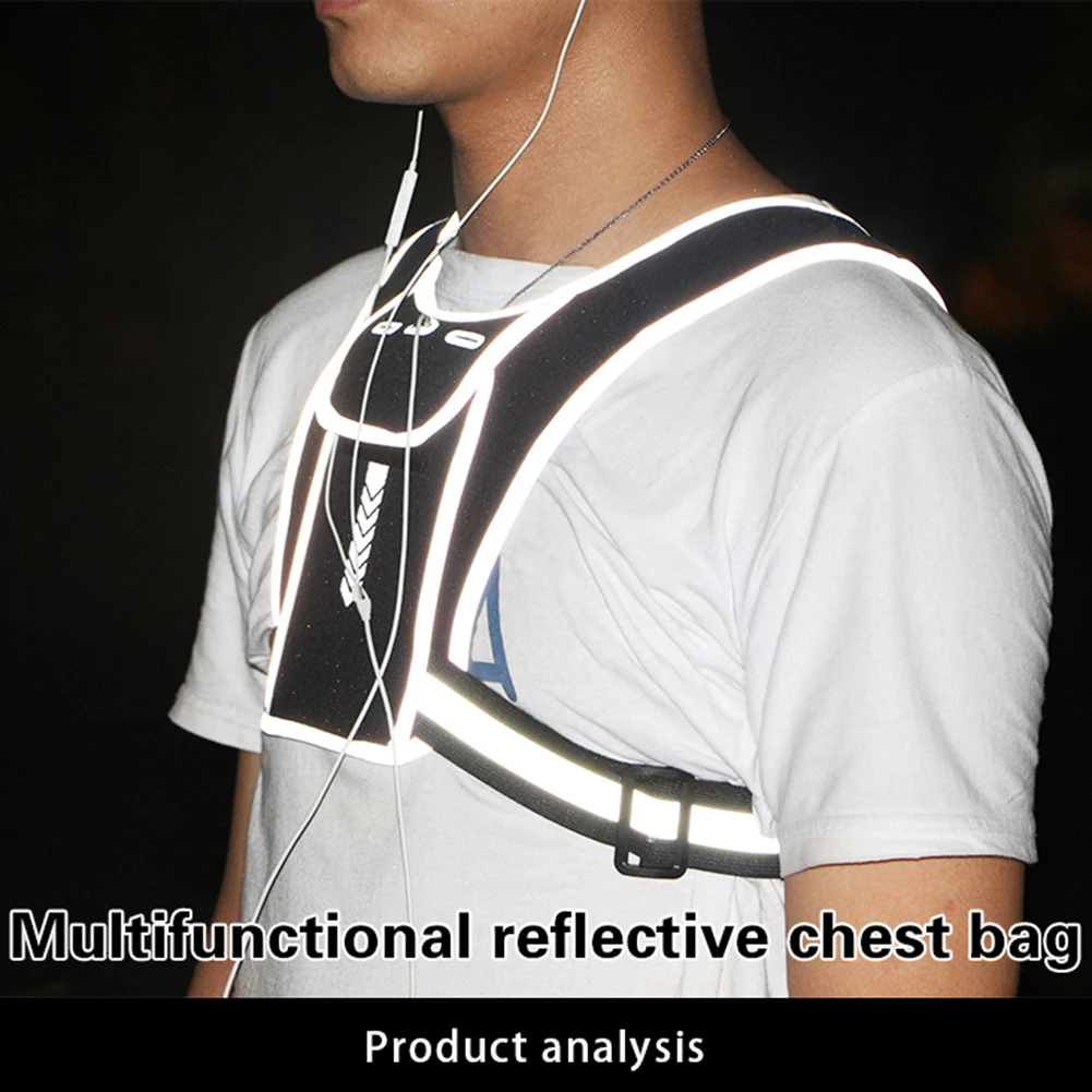 

Reflective Running Hydration Backpack Lightweight Sport Phone Mobile Card Bag Water Carrier Vest Sport Jogging Fitness Accessory