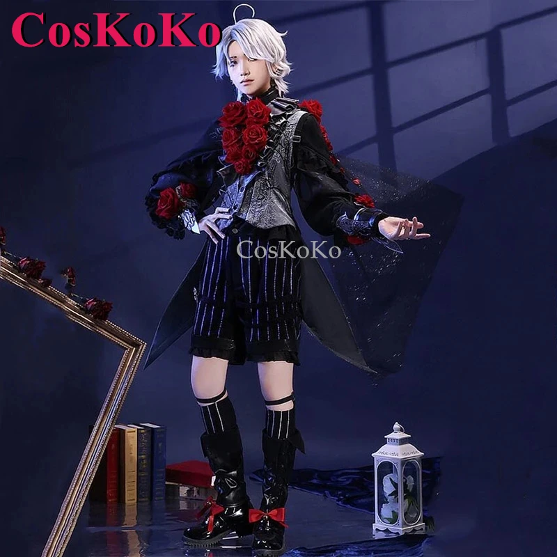CosKoKo Emil Косплей Игра Identity V Костюм Пацієнт Красивая Мода Черная Униформа Полный