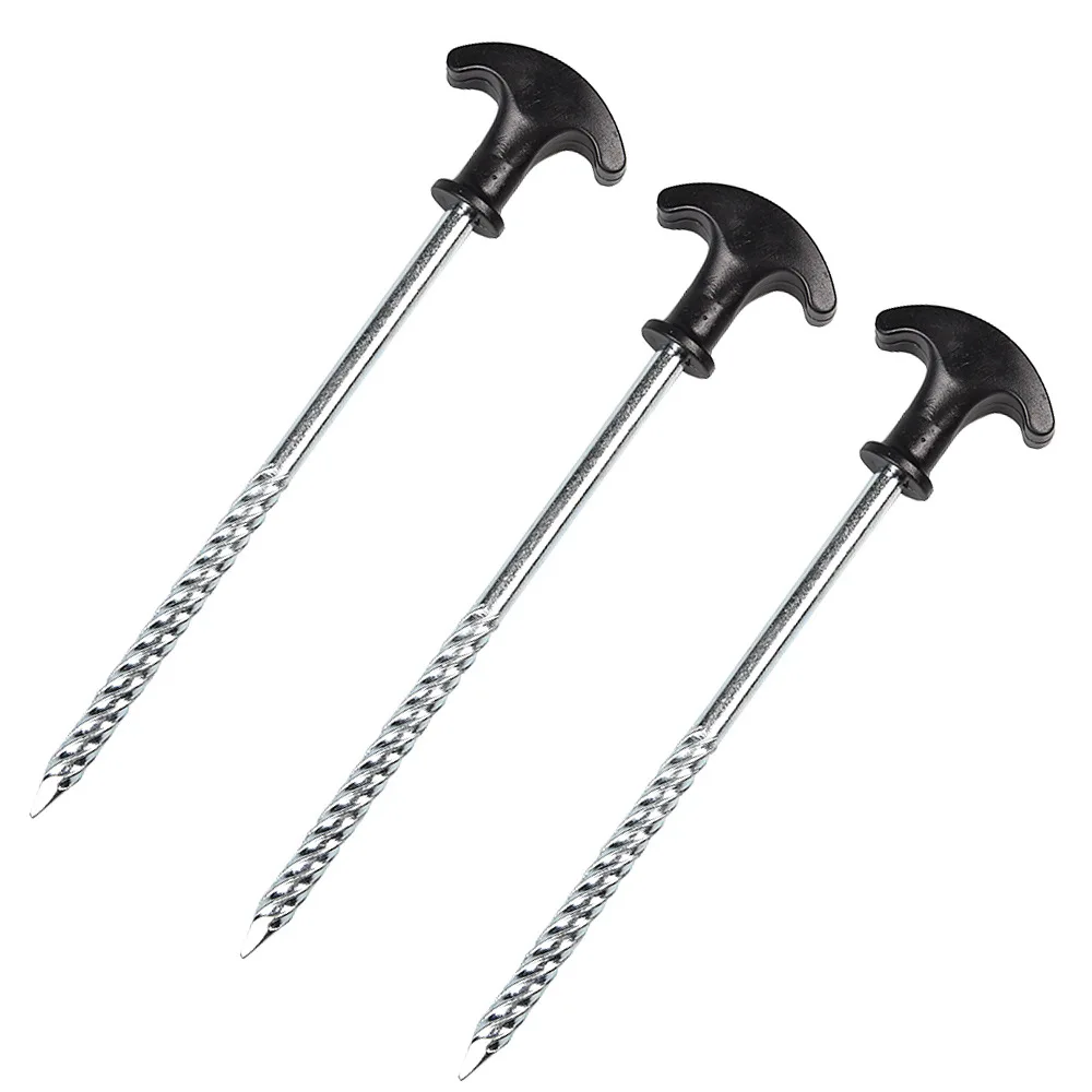 

10 шт. крючки, колышки для палатки, винтовые стальные колышки 20 см, сверхпрочные тентовые элементы, фотогвозди, уличные аксессуары для кемпинга и пешего туризма