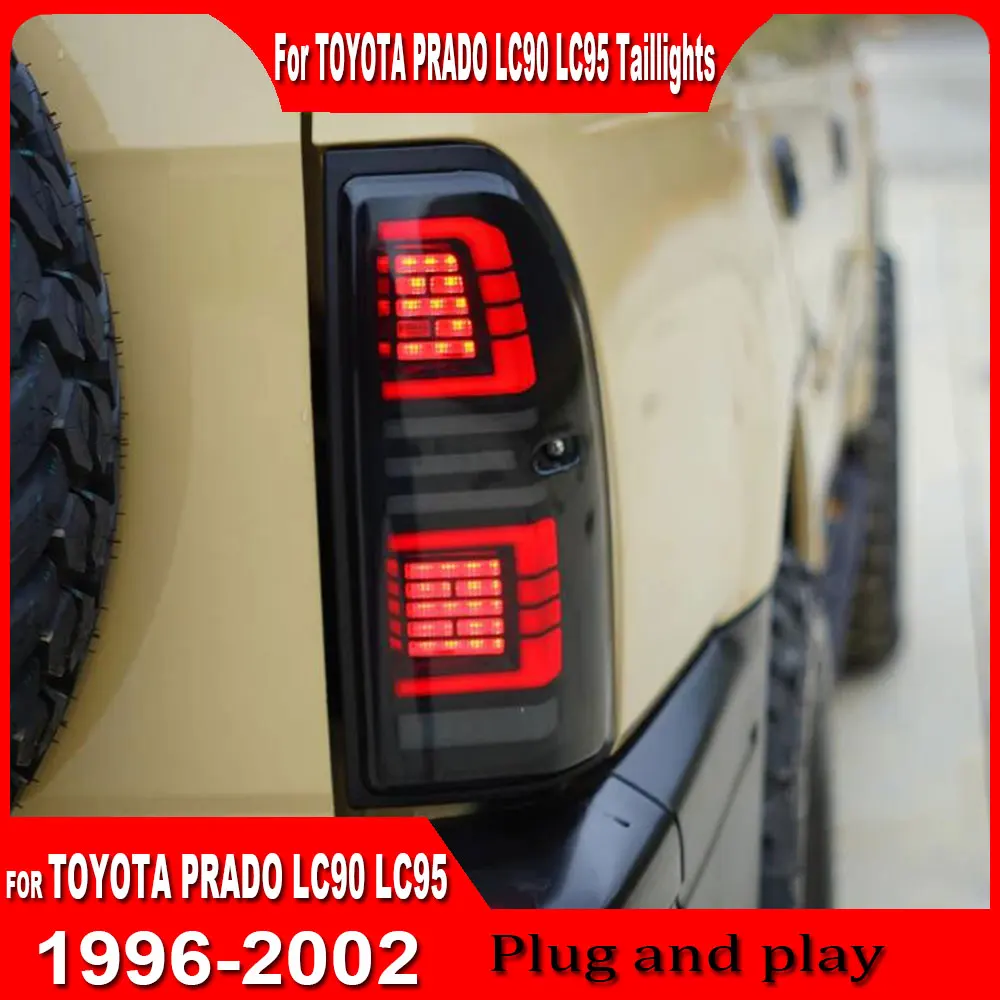 Фото Задние фонари для Land Cruiser Prado LC90 LC95 1996-2002: Светодиодные стоп-сигналы и указатели поворота в сборе №2