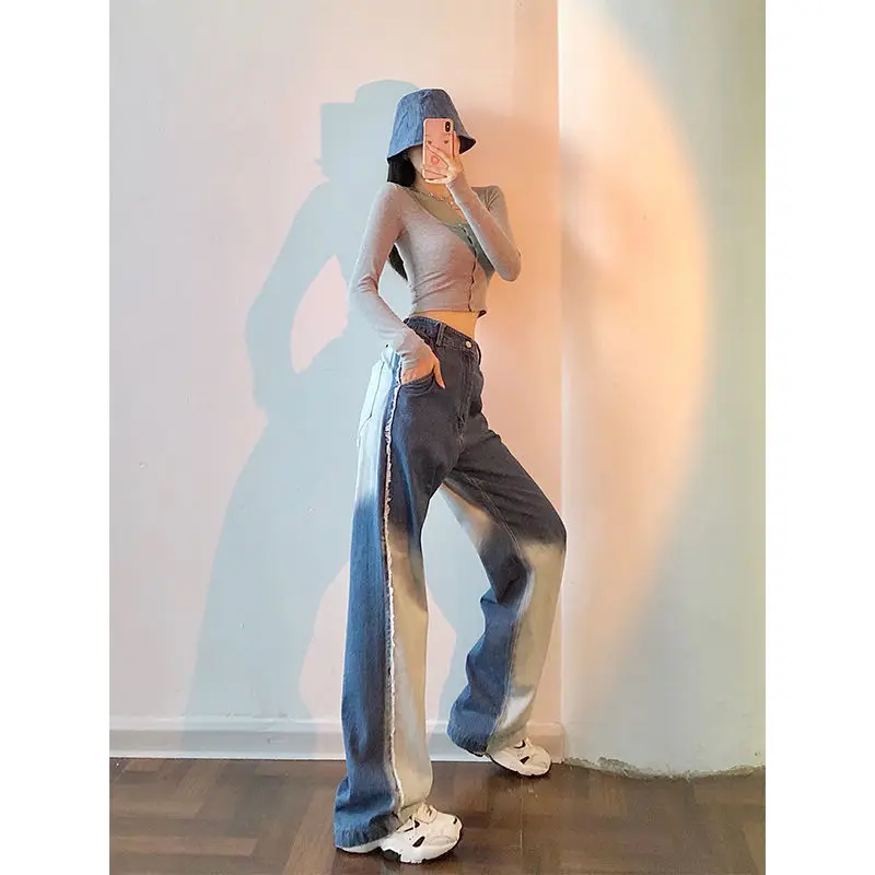 

Y2k Wide Leg Jeans Woman Women's Pants for Women Korean Fashion High Waisted Trousers Jean Baggy Clothes Clothing Pant Oversize