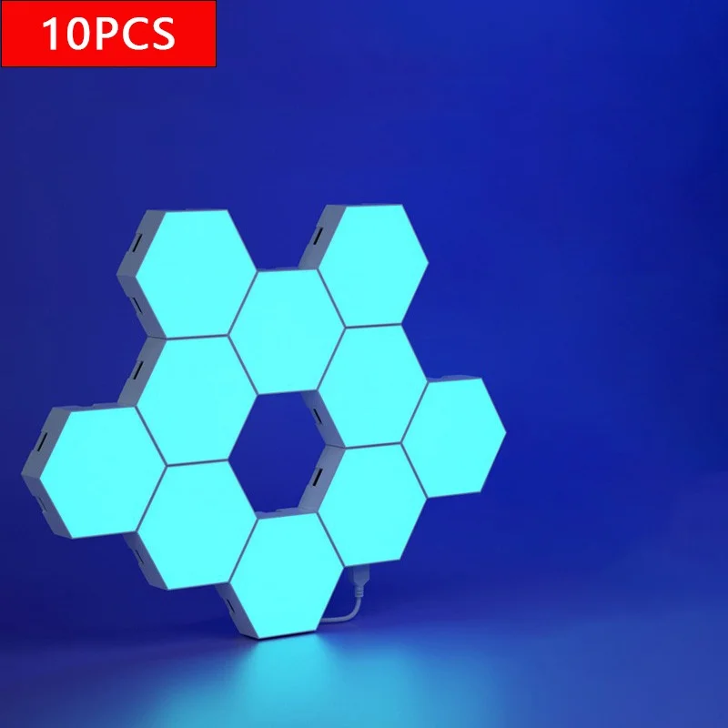 

RGB умная квантовая лампа Tuya приложение дистанционное управление сенсорный фон стена спальня DIY украшение настенный светильник киберспорт атмосфера свет