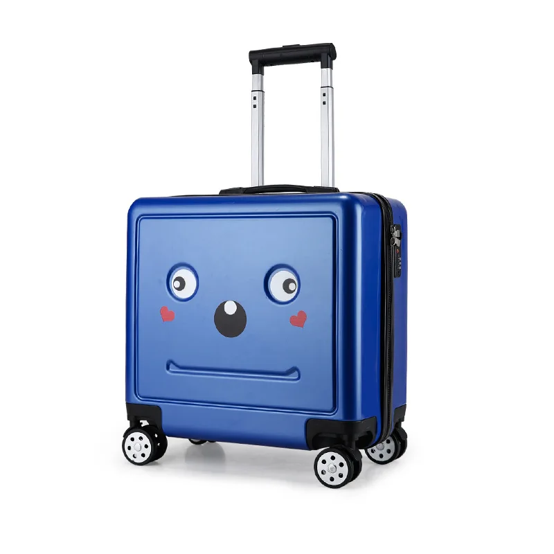 New Cute 16 Inch Trolley Case For Children, Cute 3d Three-Dimensional Password Universal Wheel Suitcase